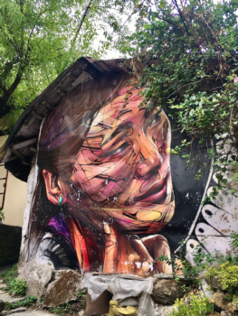 Buddhist street art, India