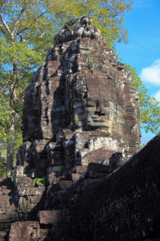 Faces of a Buddhist temple in Cambodia