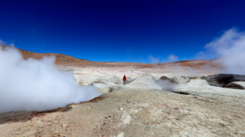 Geyser field walking