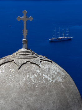 dome of a church, Santorini, Greece