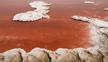 lake of drying salt