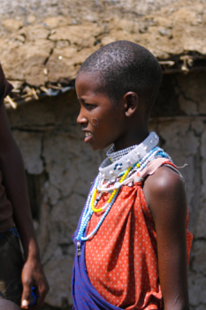 maasai girl with beads