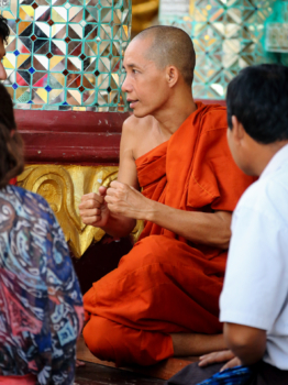 monk inspires people in Myanmar