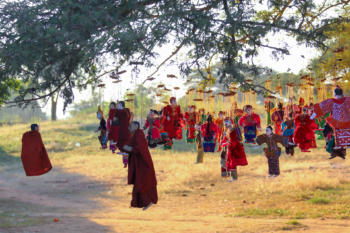 monk puppet and other puppets