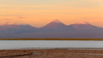 pink volcanoes, Chile