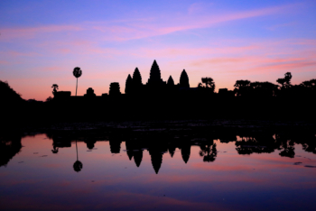 predawn sky over Angkor Wat, Cambodia