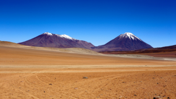 snow caps of extinct volcanoes