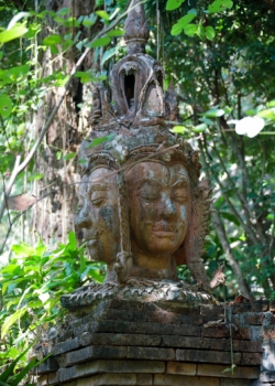 temple in the jungle of Thailand